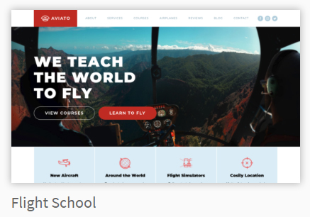 Flight School Template - Website Design Hendersonville - Navarro Creative Group, LLC