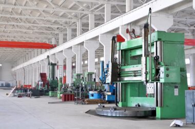 A shop filled with various machines for manufacturing and fabrication tasks