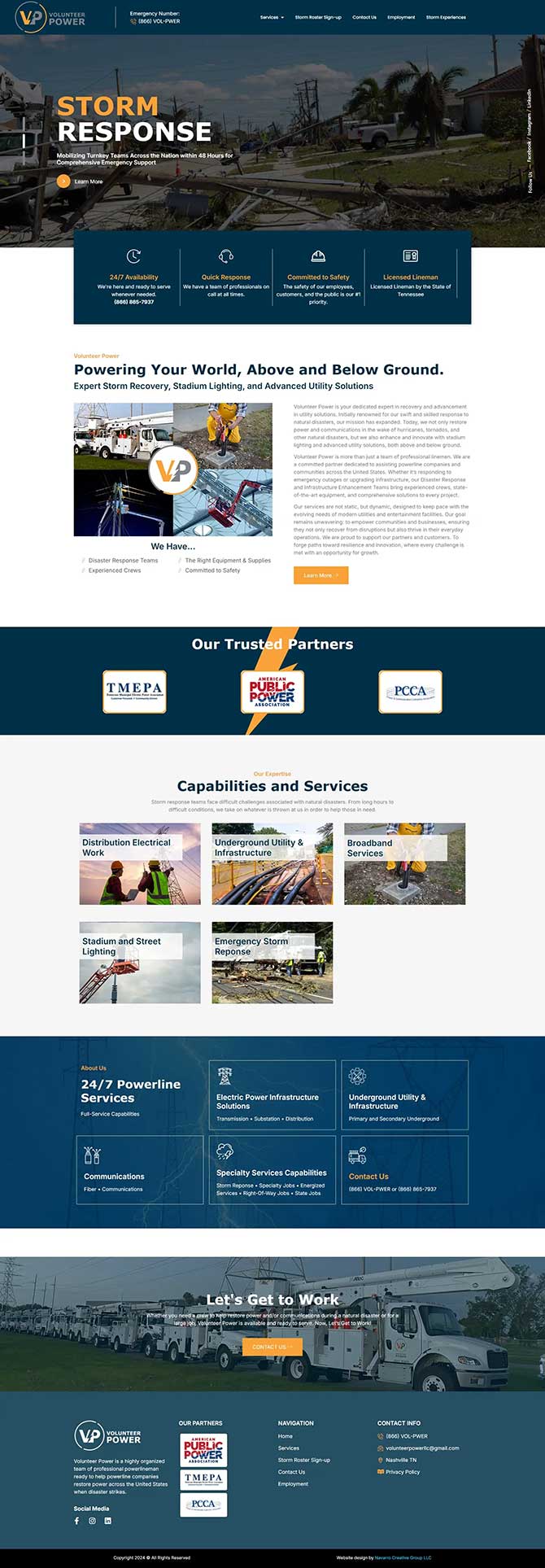 Storm Response Company. Website and logo design by Navarro Creative Group