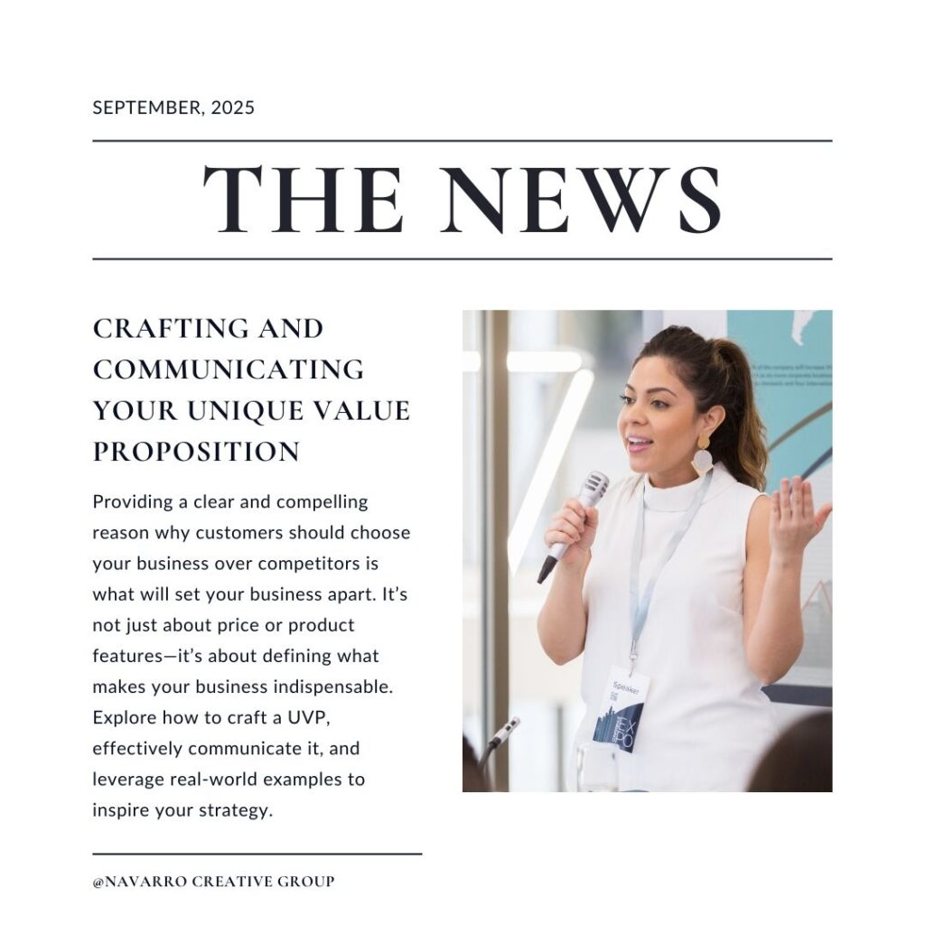 Female speaker - Crafting your unique value proposition - Navarro Creative Group Brand Strategy - Nashville TN