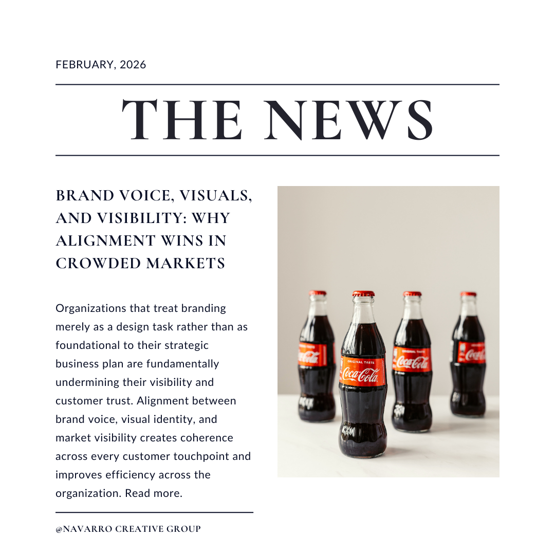 Promotional graphic highlighting brand alignment with Coke branded bottles to demonstrate brand, quality, value, and trust. - Navarro Creative Group Brand Strategist Nashville, TN
