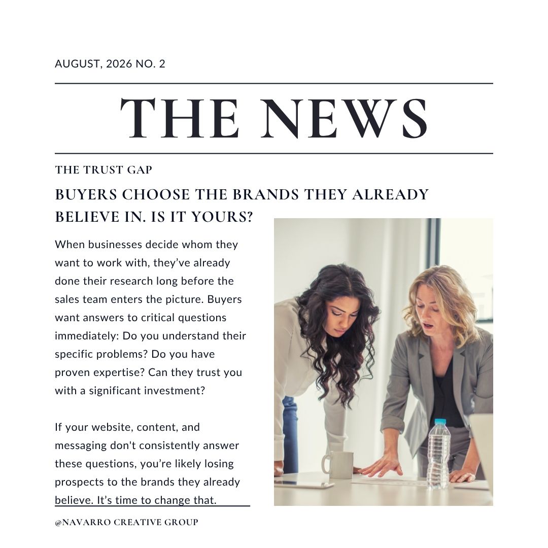 THE NEWS: The Trust Gap: Buyers Choose the Brand They Already Believe
